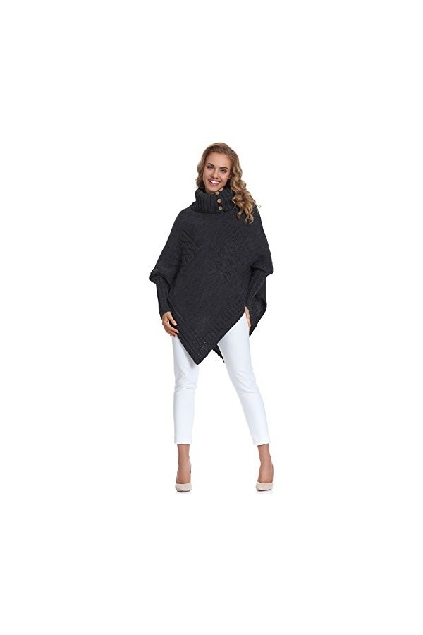 Merry Style Poncho Vêtement Femme M83N4 Poudre, One Size 