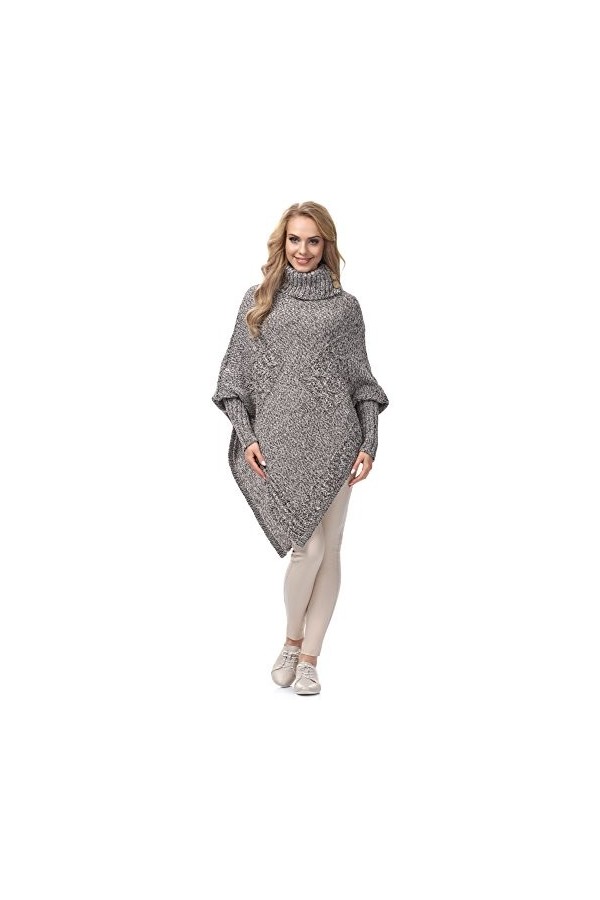 Merry Style Poncho Vêtement Femme M83N4 Poudre, One Size 
