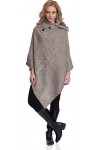 Merry Style Poncho Vêtement dhiver Femme 2V3T1 Beigemelange, One Size 