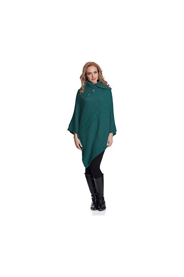 Merry Style Poncho Vêtement dhiver Femme 2V3T1 Beigemelange, One Size 