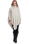Merry Style Poncho Vêtement dhiver Femme 2V3T1 Beigemelange, One Size 