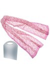 Foulard Femme 100% Soie Imprimé : BEAT Collection Design Scarf 50 x 180 cm Rose Maoit