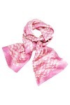 Foulard Femme 100% Soie Imprimé : BEAT Collection Design Scarf 50 x 180 cm Rose Maoit