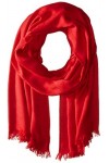 Calvin Klein Écharpe Pashmina avec Logo CK Châle, Rouge, Taille Unique Femme