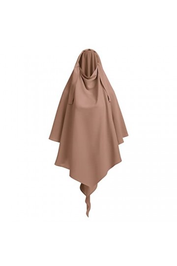 IBTOM CASTLE Femmes Musulmanes Abaya Hijab Taille Unique Dubaï Tête Milieu Écharpe Longue Khimar Ramadan Prière Hijab Wrap Ch