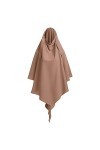IBTOM CASTLE Femmes Musulmanes Abaya Hijab Taille Unique Dubaï Tête Milieu Écharpe Longue Khimar Ramadan Prière Hijab Wrap Ch
