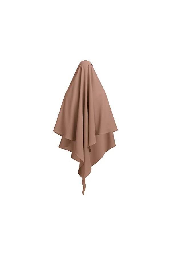IBTOM CASTLE Femmes Musulmanes Abaya Hijab Taille Unique Dubaï Tête Milieu Écharpe Longue Khimar Ramadan Prière Hijab Wrap Ch
