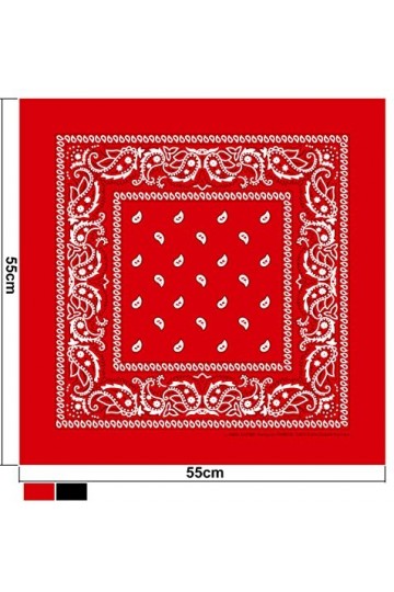 Lot de bandanas 100% Coton paisley foulard fichu - Rose - Lot de 20 identiques