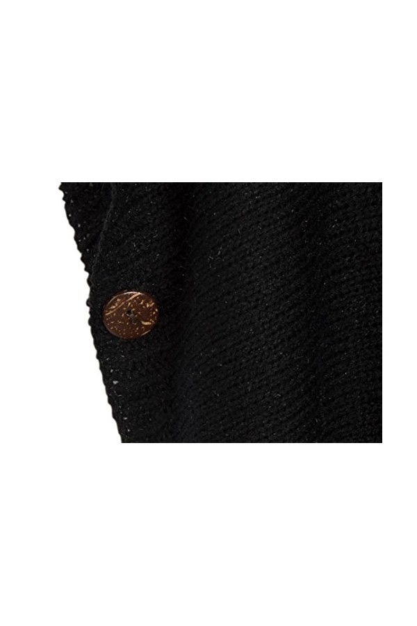 styleBREAKER Poncho en Maille avec des Manches et des Boutons décoratifs élégamment irisés, col Rond, Femmes 08010017, Couleu