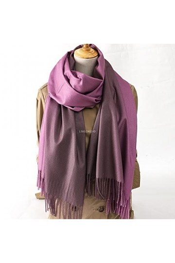 LIVLOKO Écharpe pashmina pour femme en laine cachemire, Couleur 5., taille unique