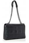 Calvin Klein Re-Lock Sac à bandoulière matelassé LG, Femme, CK Noir, Taille Unique