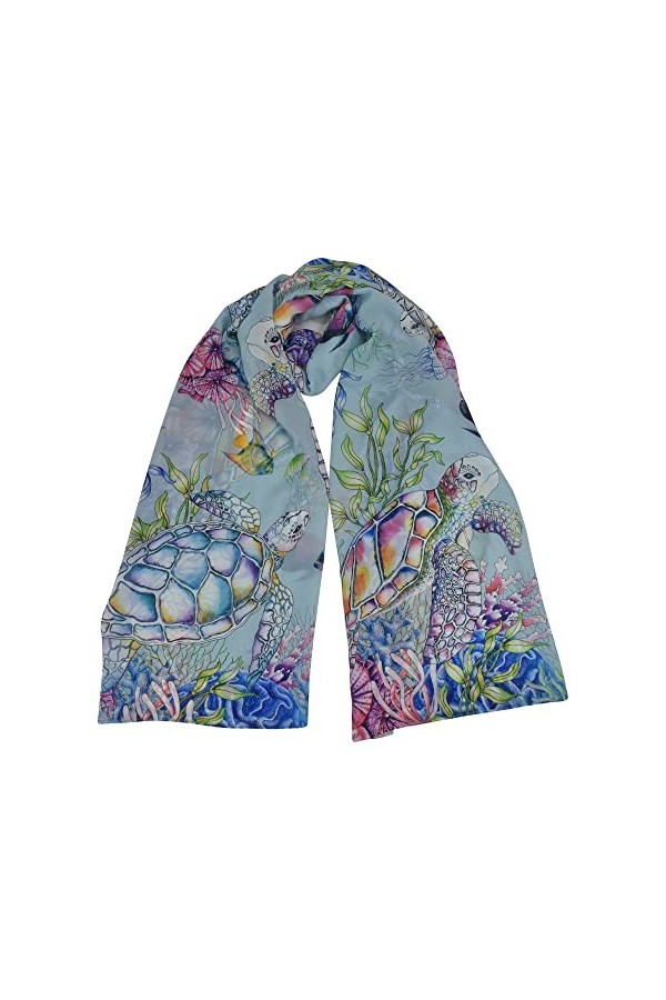 Anuschka - Echarpe en mousseline imprimee pour femmes - Floral Passion