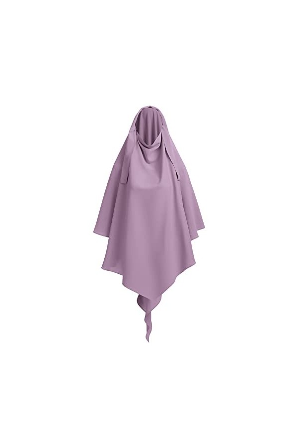Hijab Abaya pour femme musulmane - Taille unique - Écharpe de tête moyenne - Longue - Khimar - Ramadan - Aïd - Hijab - Châle 