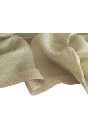 Écharpe soyeuse pour femme - Hijab - 30 % soie - Vert argenté, Vert argenté., taille unique