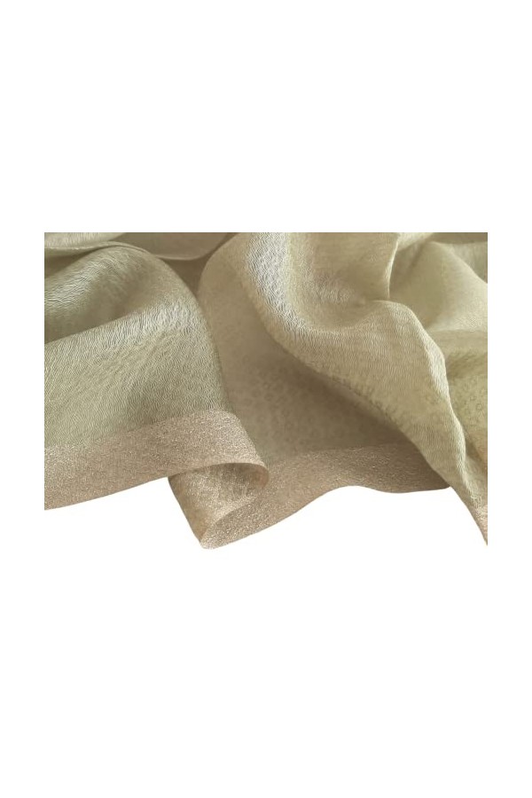 Écharpe soyeuse pour femme - Hijab - 30 % soie - Vert argenté, Vert argenté., taille unique