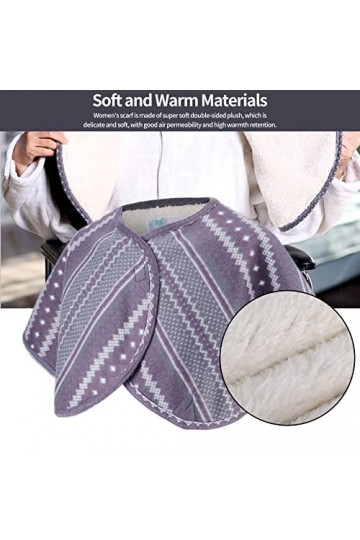 Châle Dépaule, Cap en Peluche Chaude Lavable Double Face pour Femmes Enveloppes et Châles Ou Capes Dhiver Personnes Âgées C