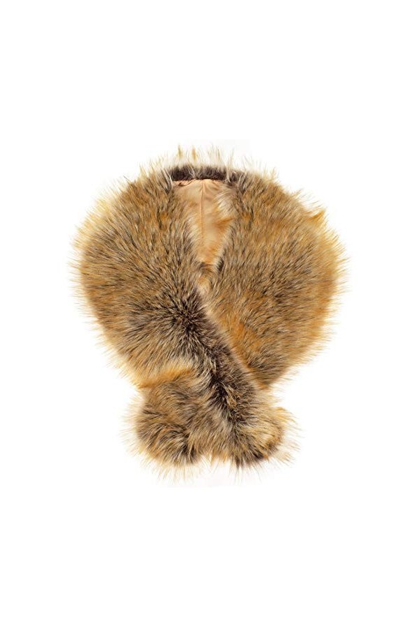 Futrzane Etola Echarpe Fausse Fourrure Châle Col d’hiver Blanc 