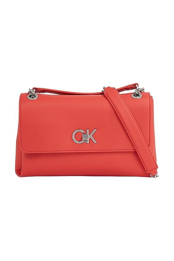Calvin Klein Re-Lock Ew Crossboody Conv, Crossovers Femme, Rouge pâle, OS