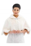 Ushiny Châle en fausse fourrure et étole de mariage pour femmes et filles marron , marron, taille unique