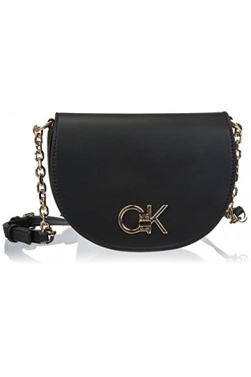Calvin Klein Re-Lock Mini Sacoche de Selle, Sac Femme, Noir, Taille Unique