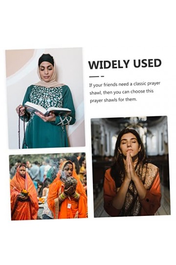 Hemobllo 4 Pièces Serviette De Prière Hommes Châle De Prière Écharpe Religieuse Châles De Prière Messianiques Couverture De M