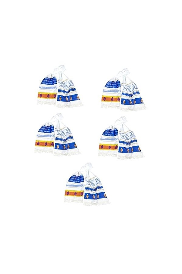 OSALADI Lot De 5 Serviettes De Prière Turbans Pour Hommes Et Femmes Châles Pour Femmes Châle De Paix Habillé Châle De Prière 