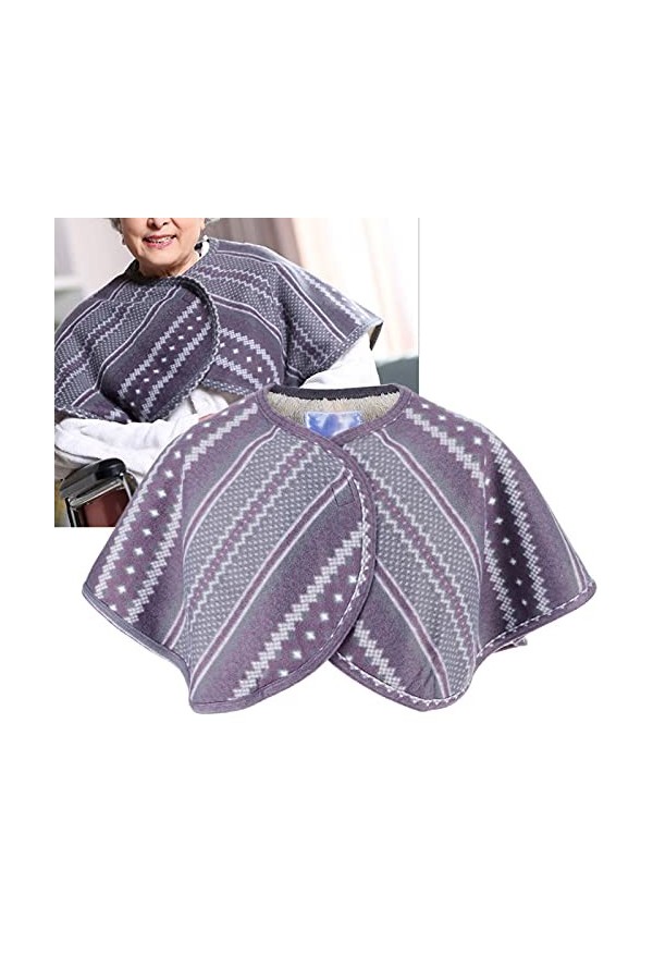 Jonlaki Châles Dépaule, Châles en Peluche Double Face pour Femmes âgées, Coussin Chauffant Lavable pour Le Cou, Châle Dépau