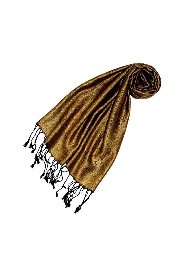 LORENZO CANA Pashmina pour la femme - écharpe de 100% soie avec les mesures de 35 x 160 cm - fait à la main – souple élégant 