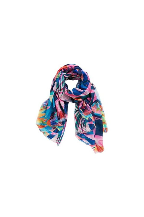 Desigual Femme Fou_virtual Pink Rectangl charpe tendance, Rouge, Taille unique EU