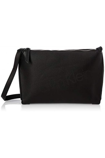 Calvin Klein Punched Ew Xbody, Sacs bandoulière femme, Noir Black , 6x17x24 cm W x H L 