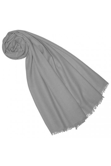 Lorenzo Cana Pashmina Écharpe pour femme 100 % cachemire, gris, Taille Unique