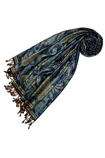 LORENZO CANA Pashmina de 100% viscose pour la femme – écharpe avec les mesures de 70 x 200 cm - une étole attrayante et noble