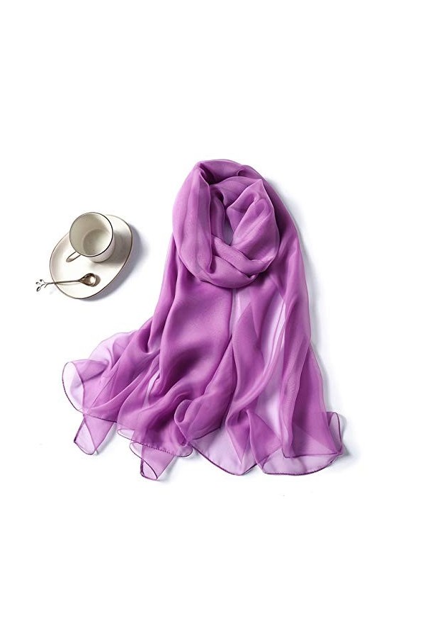 TZUFA Châle foulard Printemps et été dames écharpe mode couleur unie longue plage châle femmes doux écharpe châle cou Wrap pu