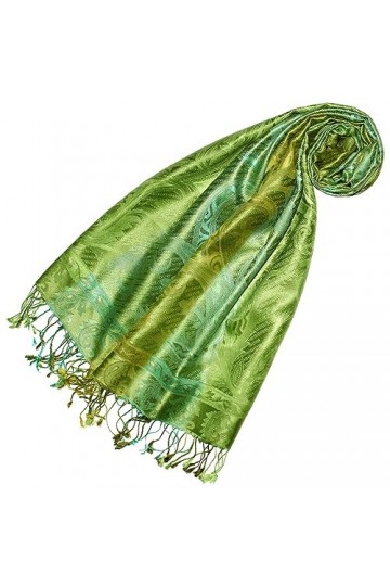 LORENZO CANA Pashmina pour la femme - écharpe de 100% soie avec les mesures de 70 x 190 cm - fait à la main – souple élégant 