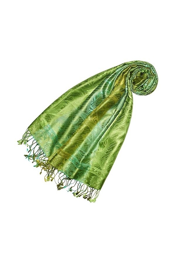 LORENZO CANA Pashmina pour la femme - écharpe de 100% soie avec les mesures de 70 x 190 cm - fait à la main – souple élégant 