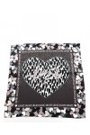 Liu Jo Foulard cuori a stampa cuore nero CS23LJ27 2A3127 T0300 NERO