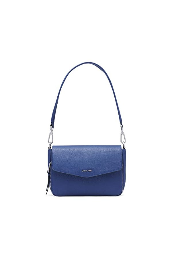 Calvin Klein Sac à bandoulière Ava Novelty Demi Femme, Bleu médiéval texturé, Taille Unique