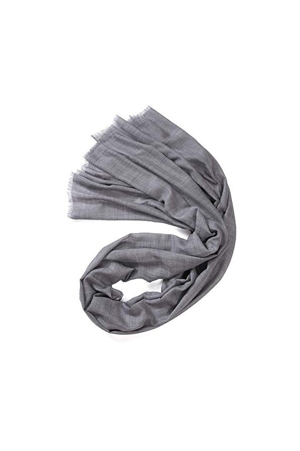 Prettystern Grosse Echarpe Lain Fine et Douce Femme Grand Chale Oversize Echarpe Chaudes XXL Pashmina Etole rose clair