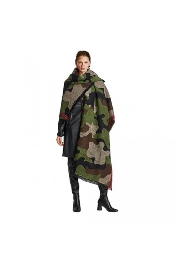 PARREN Écharpe DHiver Army Green Camouflage Foulard Femmes Cape Cachemire Hiver Châle Femmes Hijab Foulard Léopard Chaud Châ