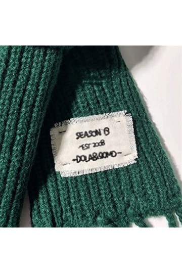 LUCBEI châle vintage en tricot épais écharpe à pompons longue châle épais porté en automne et en hiver châle enveloppant cou