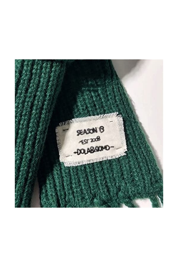 LUCBEI châle vintage en tricot épais écharpe à pompons longue châle épais porté en automne et en hiver châle enveloppant cou