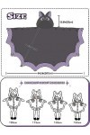 CIYEEA Mignon Couverture des Chauves-Souris Halloween Bat Cloak Cosplay Couverture Portable Super Doux Bats De Châle Cape Rob