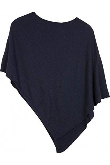 styleBREAKER Poncho Doux en Maille Fine de Couleur Unie, col Rond, Femme 08010042, Couleur:Vieux Rose-