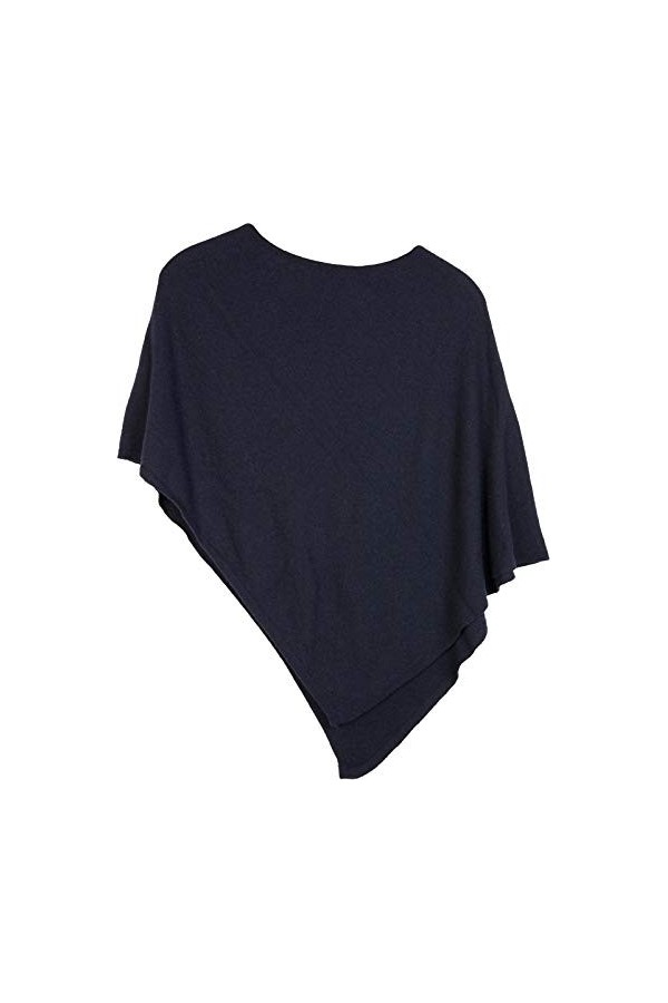 styleBREAKER Poncho Doux en Maille Fine de Couleur Unie, col Rond, Femme 08010042, Couleur:Vieux Rose-