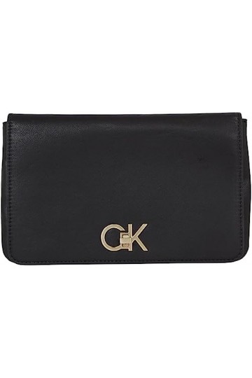 Calvin Klein Re-Lock Double Gusett Xbody, Crossovers Femme, CK Noir, Taille Unique