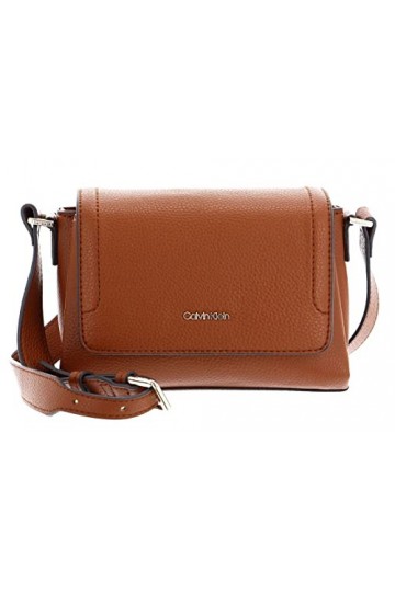 Calvin Klein CK Elevated Crossbody W/Flap, Sac Femme, Marron, Taille Unique
