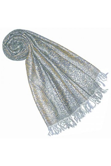 Lorenzo Cana Écharpe en laine de luxe Écharpe en soie Écharpe femme Écharpe châle jacquard tissé fibres naturelles 50% laine 