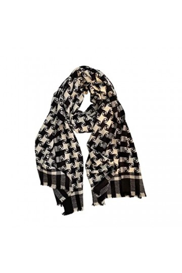 Echarpe Châle Foulard Etole Écharpe Chaude Hivernale For Femmes Plaid Houndstooth Imitation Écharpes De Cachemire Longue Couv