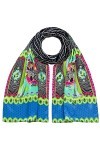 von Lilienfeld Foulard Soie Femme Écharpe Art Cache-Nez Eva Maria Nitsche: Zebra´s Garden
