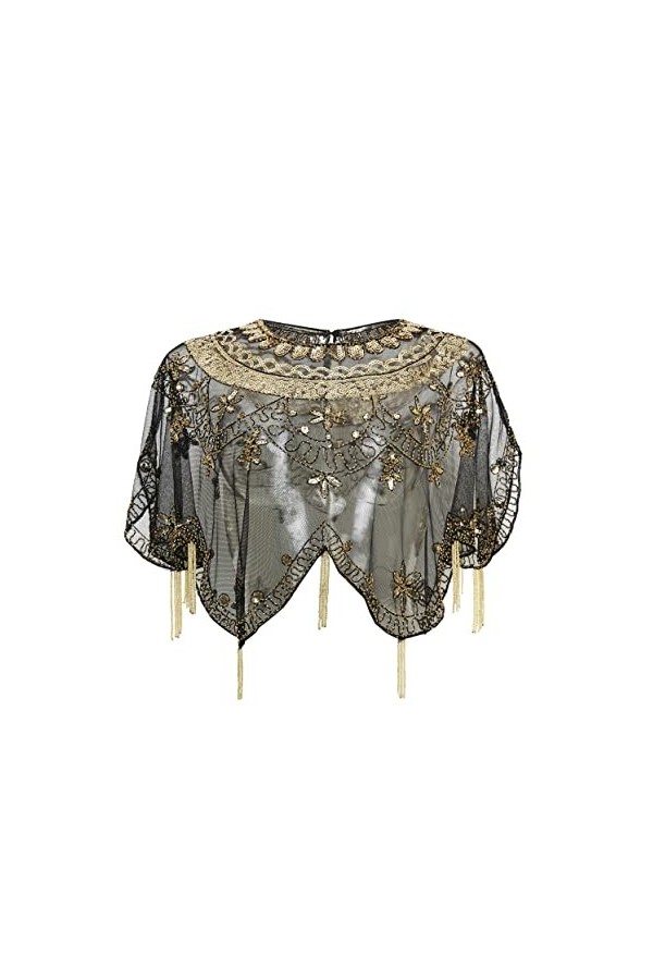 Écharpe rétro ArtiDeco pour robe de soirée 1920s pour mariage, fête, costume, soirée Gatsby - - Taille unique